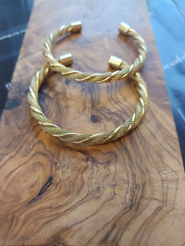 Golden Twisted Bracelets