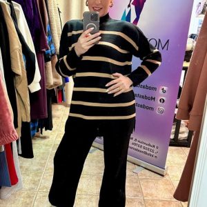 Stylish Stripe Knit Top