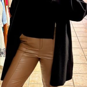 Camel Leather Pants