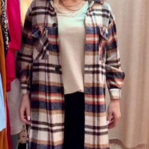 Καρό Μακρύ Overshirt