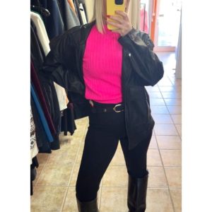 Black Stretch Belted Leggings