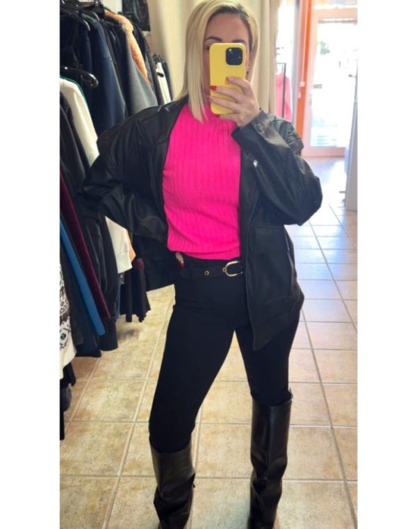 Black Stretch Belted Leggings