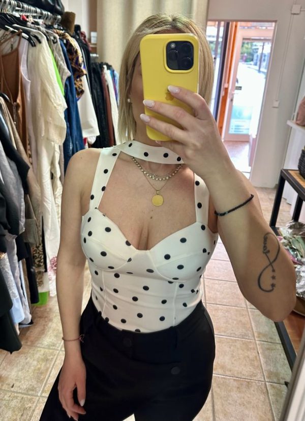 Polka Chic Corset Top